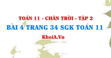 Bài 4 trang 34 Toán 11 Tập 2 Chân trời sáng tạo